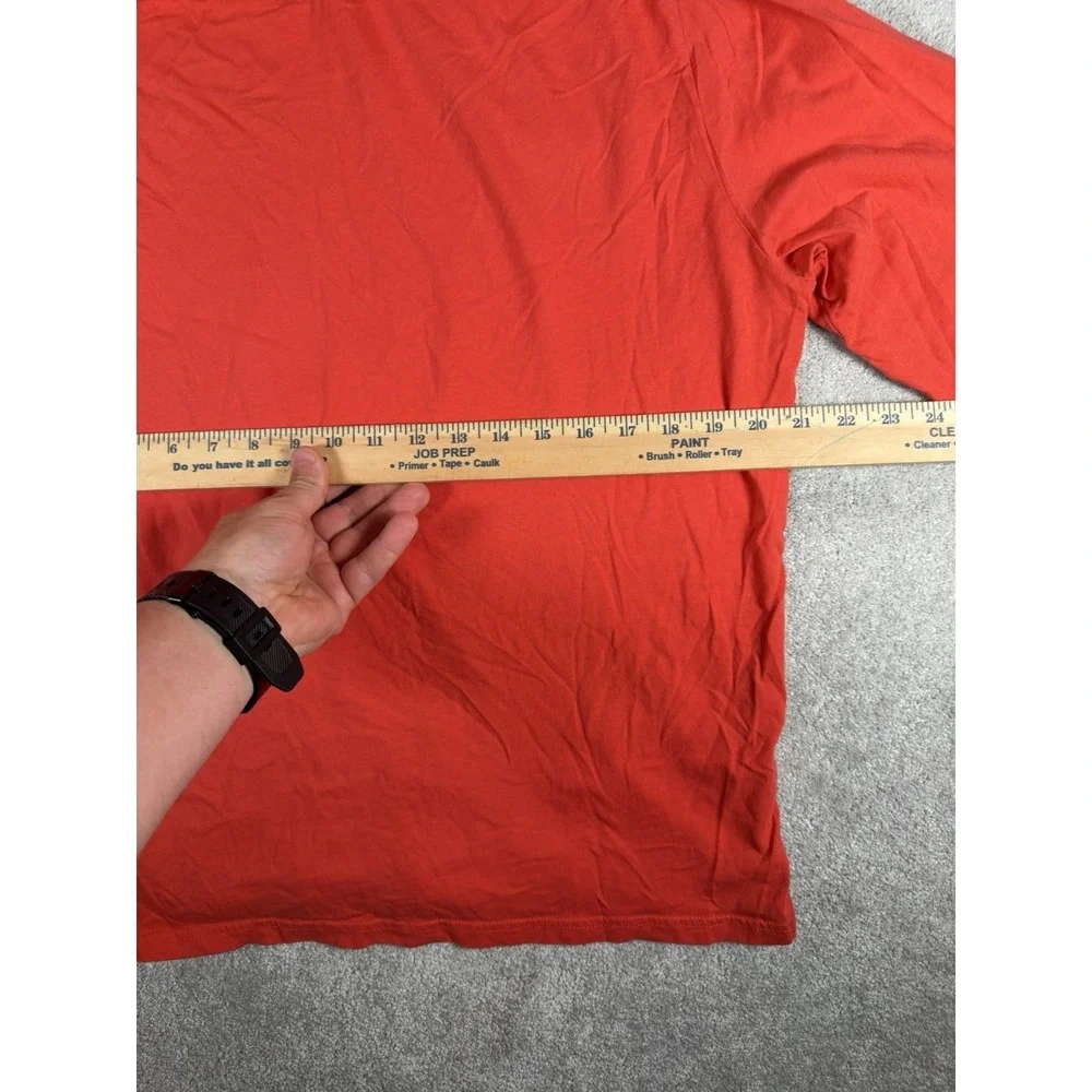 Polo Ralph Lauren Mens L Red‎ L/S Hooded T-Shirt Jersey Cotton Lightweight Pony